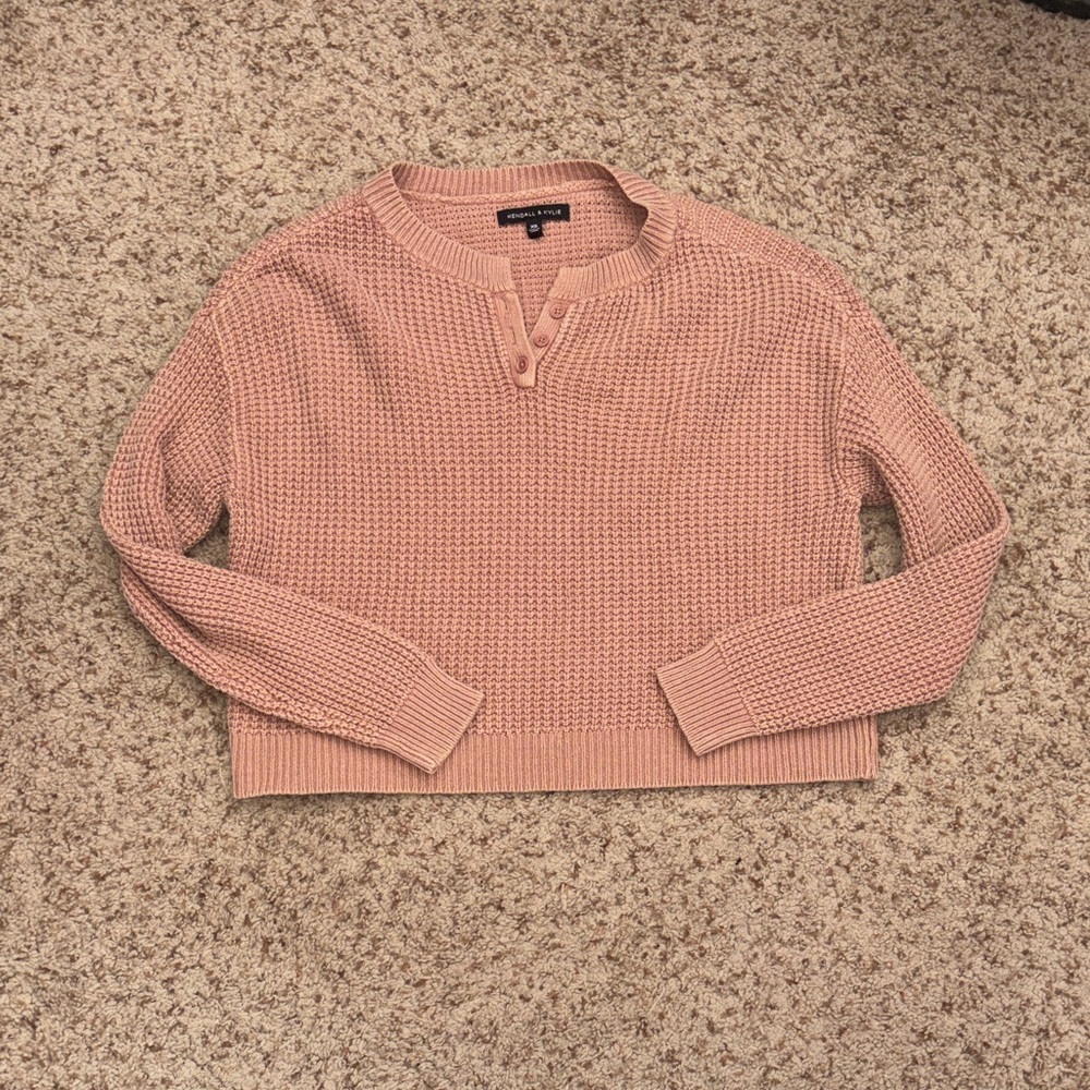 Kendall & Kylie Blush Knit Top